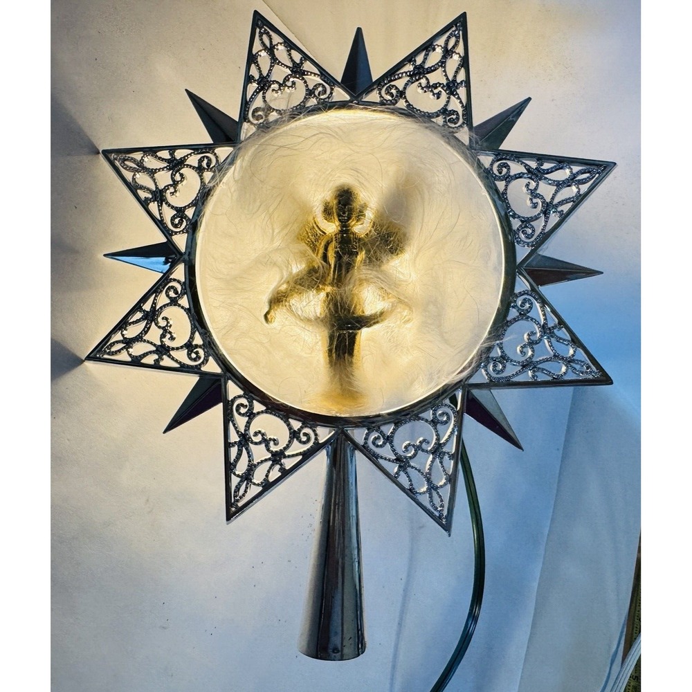 Vintage Jewel Brite Angel Hair‎ Tree Topper